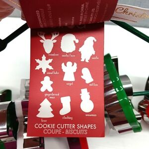 Ciroa‎ 10pc Christmas Cookie Cutter Set - Stainless Steel Holiday Baking Molds